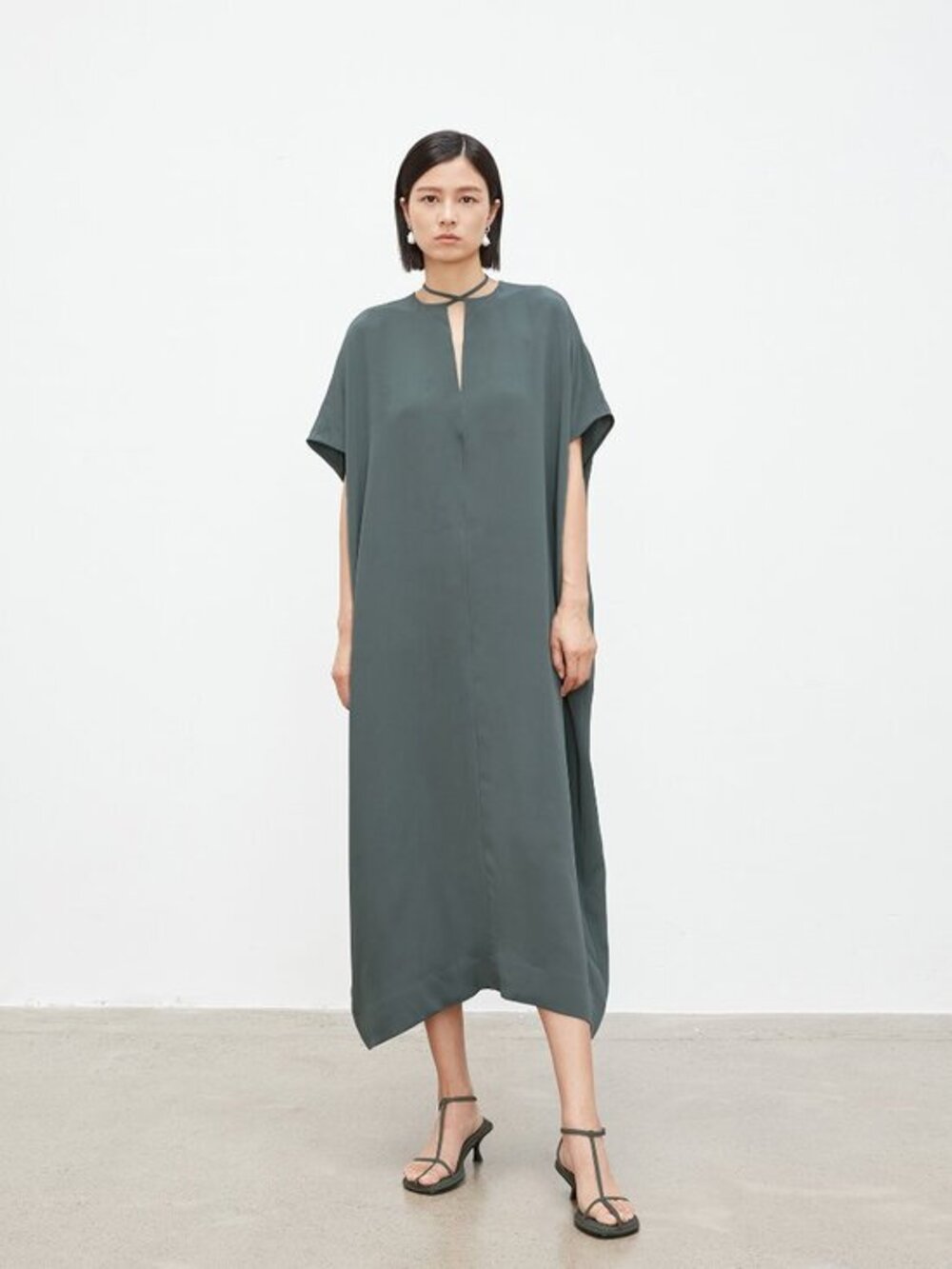 CHICJOC Women 30MM crepe silk casual reversible loose-fit maxi dress size 34